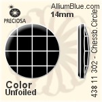 寶仕奧莎 機切棋盤圓形 平底石 (438 11 302) 10mm - 顏色 DURA™耐用金屬箔底