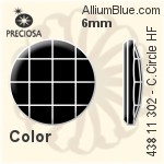 Preciosa プレシオサ MC マシーンカットChessboard Circle Flat-Back Hot-Fix Stone (438 11 302) 6mm - クリスタル エフェクト