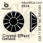 Preciosa MC Chaton Rose MAXIMA Flat-Back Stone (438 11 618) SS34 - Color (Coated) With Dura™ Foiling