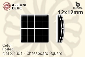 Preciosa MC Chessboard Square Flat-Back Stone (438 23 301) 12x12mm - Color With Dura™ Foiling