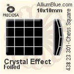 Preciosa MC Chessboard Square Flat-Back Stone (438 23 301) 12x12mm - Clear Crystal With Dura™ Foiling