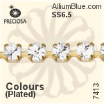 Preciosa Round Maxima Cupchain (7413 0027), Plated, With Stones in PP14 - Colours