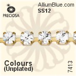 Preciosa Round Maxima Cupchain (7413 3002), Plated, With Stones in PP24 - Clear Crystal