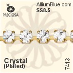 Preciosa Round Maxima Cupchain (7413 3002), Unplated Raw Brass, With Stones in PP24 - Crystal Effects