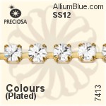 Preciosa Round Maxima 2-Rows Cupchain (7413 7174), Plated, With Stones in PP24 - Colours