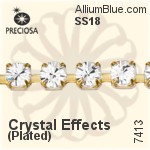 Preciosa Round Maxima Cupchain (7413 3004), Plated, With Stones in SS18 - Clear Crystal