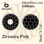 プレシオサ ビーズ 74 Cut (B74C) 5.00mm - Zirconia Pink