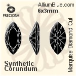 Preciosa Marquise Diamond (MDC) 6x3mm - Synthetic Spinel