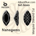 Preciosa Marquise Diamond (MDC) 5x2.5mm - Synthetic Spinel