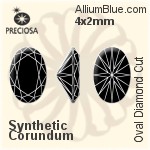 Preciosa Oval Diamond (ODC) 4x2mm - Synthetic Spinel