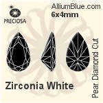 プレシオサ Pear Diamond (PDC) 4x3mm - キュービックジルコニア