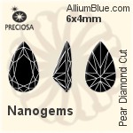 プレシオサ Pear Diamond (PDC) 6x4mm - Synthetic Spinel