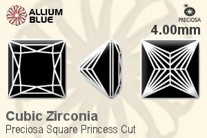 Preciosa Square Princess (SPC) 4mm - Cubic Zirconia