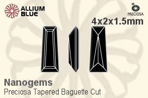 Preciosa Tapered Baguette (TBC) 4x2x1.5mm - Nanogems