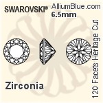 Swarovski Zirconia Round 120 Facets Cut (SG120FCHC) 8mm - Zirconia