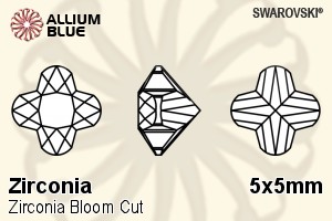 施华洛世奇 Zirconia Bloom 切工 (SGBLMC) 5x5mm - Zirconia