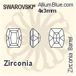 スワロフスキー Zirconia Barrel カット (SGBRL) 8x6mm - Zirconia