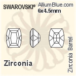 スワロフスキー Zirconia Barrel カット (SGBRL) 8x6mm - Zirconia