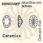 スワロフスキー セラミックス Oval カラー Brilliance カット (SGCOVCBC) 8x6mm - セラミックス