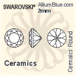 施華洛世奇 陶瓷 圓形 顏色 Brilliance 切工 (SGCRDCBC) 8mm - 陶瓷