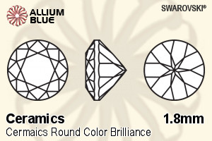 SWAROVSKI GEMS Swarovski Ceramics Round Colored Brilliance Black 1.80MM normal +/- FQ 1.000