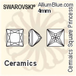 スワロフスキー セラミックス Square Princess カラー Brilliance カット (SGCSQPCBC) 6mm - セラミックス