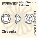 スワロフスキー Zirconia ラウンド Pure Brilliance カット (SGRPBC) 6.5mm - Zirconia