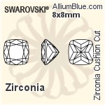 施華洛世奇 Zirconia 圓形 純潔Brilliance 切工 (SGRPBC) 1.3mm - Zirconia