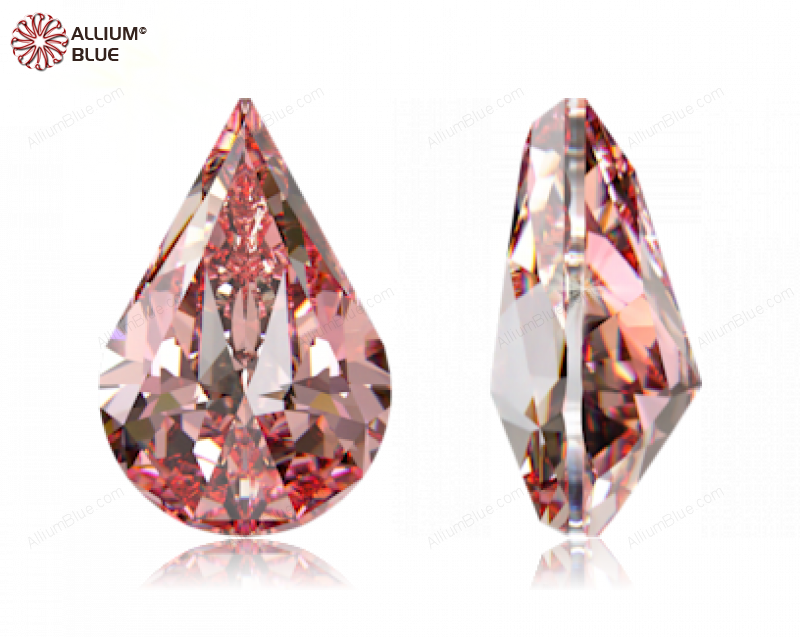 SWAROVSKI GEMS Cubic Zirconia Pear Droplet Fancy Morganite 8.00x5.00MM normal +/- FQ 0.040