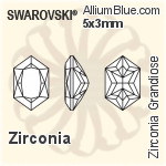 スワロフスキー Zirconia Grandiose カット (SGGRD) 6x3.75mm - Zirconia