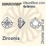 施华洛世奇 Zirconia 树叶 切工 (SGLEFC) 5x5mm - Zirconia