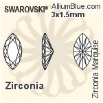 施華洛世奇 Zirconia Marquise 純潔Brilliance 切工 (SGMDPBC) 4x2mm - Zirconia