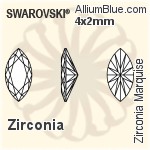 施华洛世奇 Zirconia Marquise 纯洁Brilliance 切工 (SGMDPBC) 3x1.5mm - Zirconia
