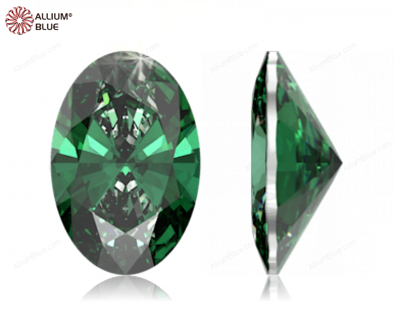SWAROVSKI GEMS Cubic Zirconia Oval Pure Brilliance Green 8.00x6.00MM normal +/- FQ 0.040