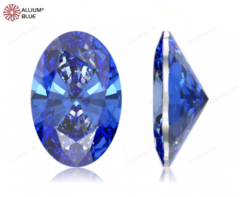 SWAROVSKI GEMS Cubic Zirconia Oval Pure Brilliance Arctic Blue 7.00x5.00MM normal +/- FQ 0.040
