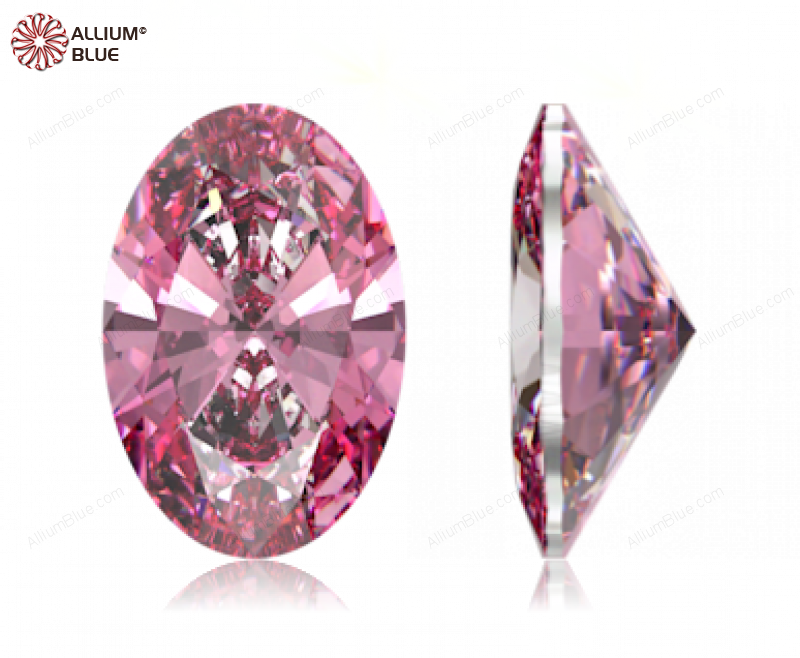 SWAROVSKI GEMS Cubic Zirconia Oval Pure Brilliance Purplish Pink 8.00x6.00MM normal +/- FQ 0.040