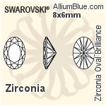 Swarovski Zirconia Round Pure Brilliance Cut (SGRPBC) 8mm - Zirconia