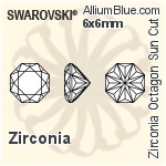 施華洛世奇 Zirconia 圓形 Rosebush 切工 (SGRRBC) 6mm - Zirconia