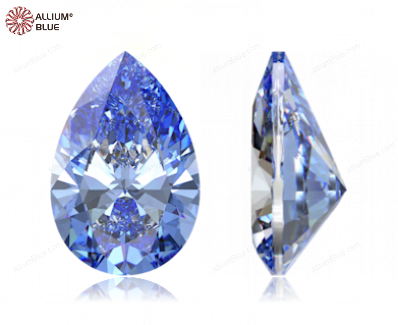 SWAROVSKI GEMS Cubic Zirconia Pear Pure Brilliance Fancy Light Blue 8.00x5.00MM normal +/- FQ 0.040