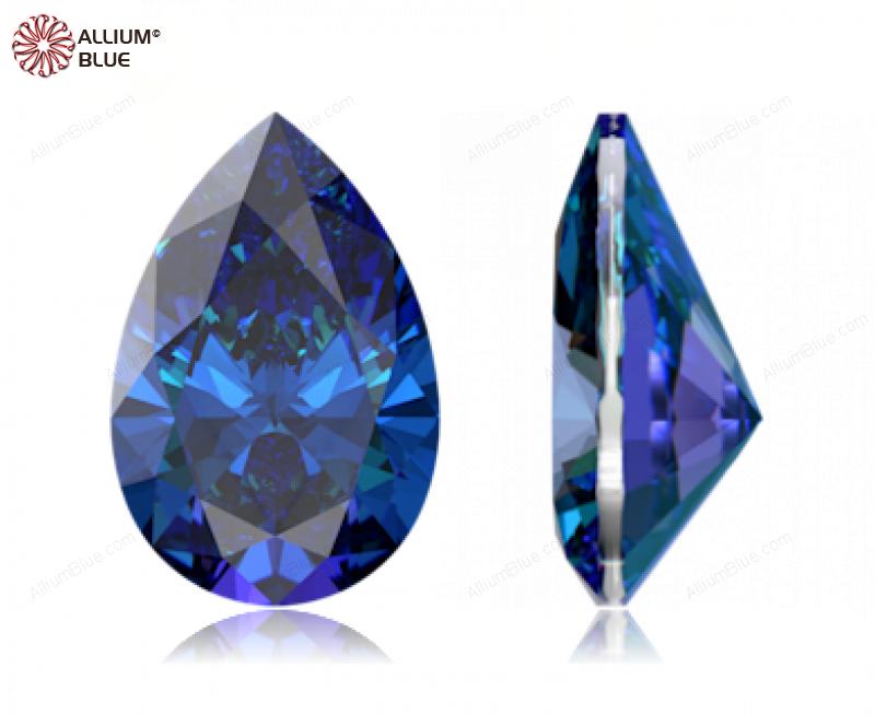 SWAROVSKI GEMS Cubic Zirconia Pear Pure Brilliance Rainbow Blue 3.00x2.00MM normal +/- FQ 0.100