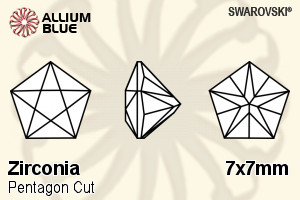 SWAROVSKI GEMS Cubic Zirconia Pentagon Star White 7.00x7.00MM normal +/- FQ 0.035