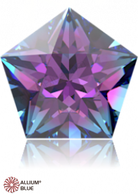SWAROVSKI GEMS Cubic Zirconia Pentagon Star Purple-Aqua (OM) 7.00x7.00MM normal +/- FQ 0.035