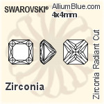 施華洛世奇 Zirconia Radiant 切工 (SGRADT) 5x5mm - Zirconia
