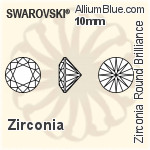 スワロフスキー Zirconia ラウンド Pure Brilliance カット (SGRPBC) 10mm - Zirconia
