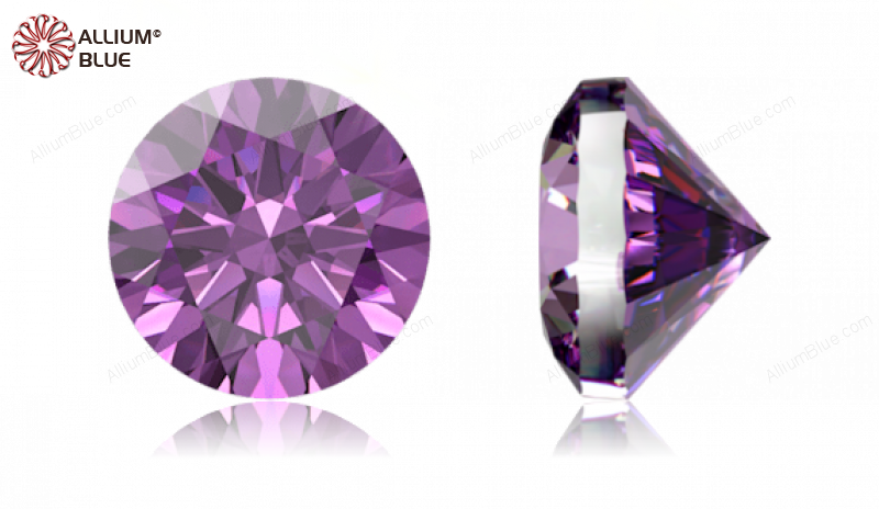 SWAROVSKI GEMS Cubic Zirconia Round Pure Brilliance Fancy Purple 7.00MM normal +/- FQ 0.035