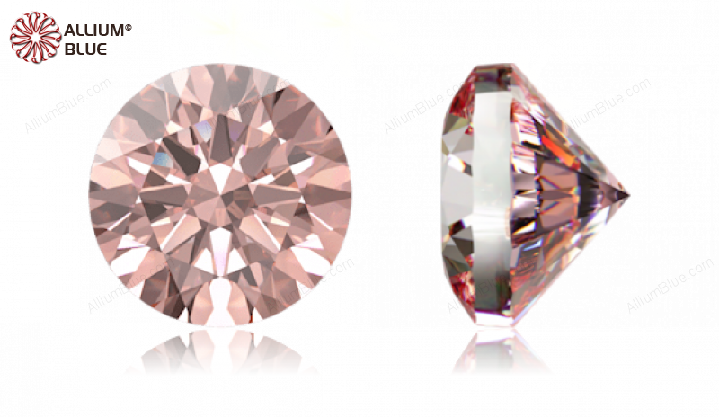 SWAROVSKI GEMS Cubic Zirconia Round Pure Brilliance Fancy Morganite 6.50MM normal +/- FQ 0.060