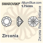 スワロフスキー Zirconia ラウンド Pure Brilliance カット (SGRPBC) 1.75mm - Zirconia