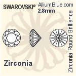 施华洛世奇 Zirconia (圆形 纯洁Brilliance 切工) 2.8mm - Zirconia