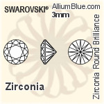Preciosa Alpha Round Brilliant (RBC) 3mm - Cubic Zirconia