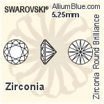 施華洛世奇 Zirconia 圓形 純潔Brilliance 切工 (SGRPBC) 6.25mm - Zirconia